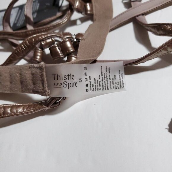 Thistle and Spire Strapped In Bronze Sidney Garter Belt Lingerie Size Medium - Picture 5 of 5